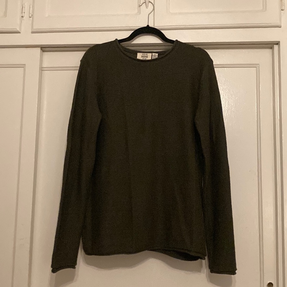Men’s Olive Green Long Sleeve Sweater